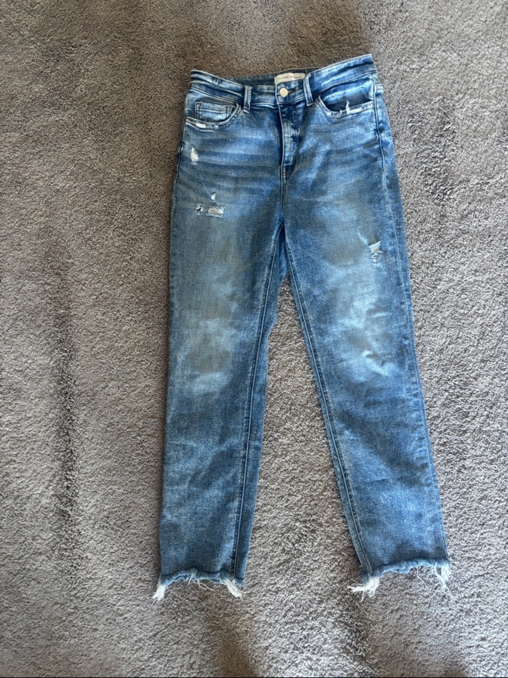 Women’s Distressed Blue Jeans - Casual Slim Fit